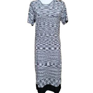 The Limited Women's Medium Black/White Sweater Dress Lightweight Short Sleeve